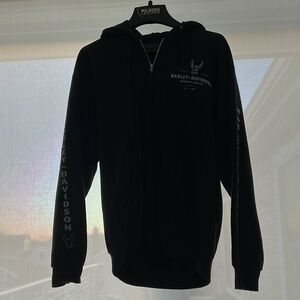 Harley-Davidson Black Zip Up Sweat shirt